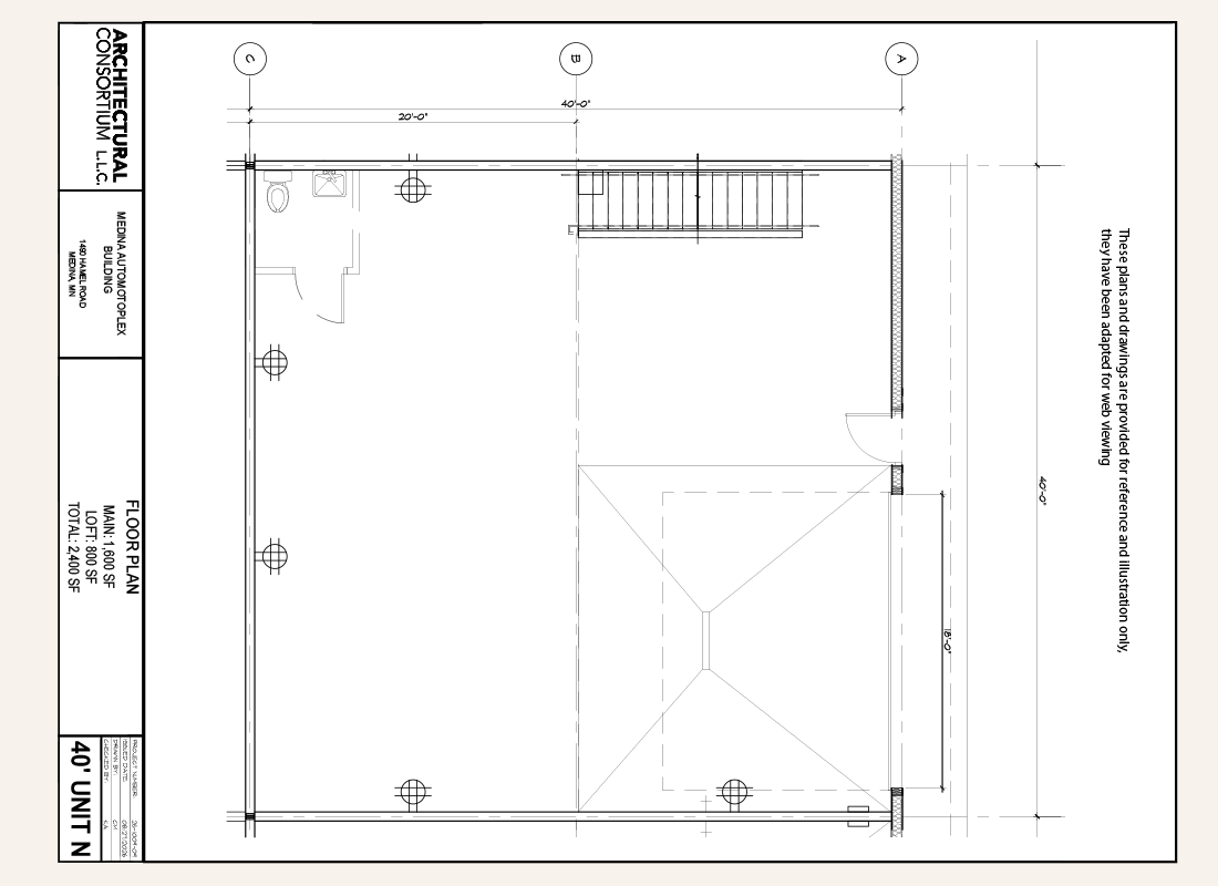 Typical garage unit drawing for the new Phase 3 expansion